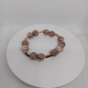Elegant Rose Gold Beaded Bracelet